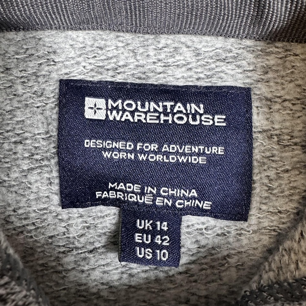 Mountain Warehouse Hoodie Womens 10 Gray Pullover Kangaroo Pocket MWF36671 - Picture 3 of 7